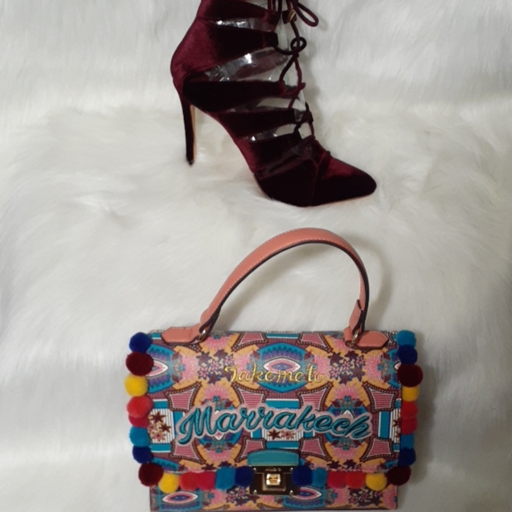 Top-handle, Multi-Colored handbag